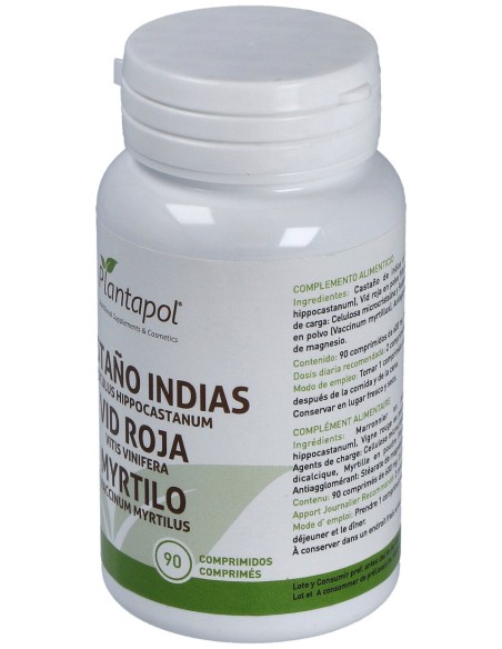 Plantapol Castaño De Indias + Vid Roja + Myrtilo 90 Cápsulas