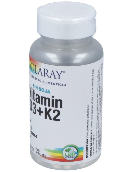 Vitamin D3 & K2 (Mk7) 60Cap.