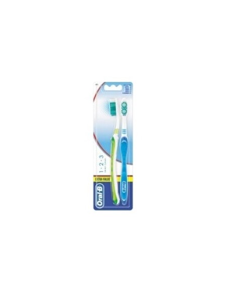 Oral-B Shiny Clean 1-2-3 Cepillo De Dientes 2Uds