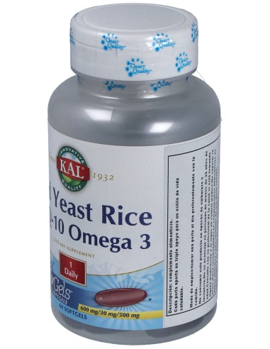 Kal Red Rice - Q10 - Omega 3 60Perlas