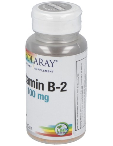 Solaray Vitamina B2 100Mg 100Caps