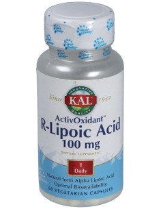 Kal R Lipoic Acid Activoxidant 100Mg 60Caps