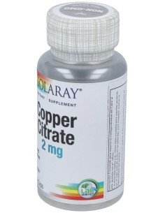 Solaray Cobre Citrato 2Mg 60Caps