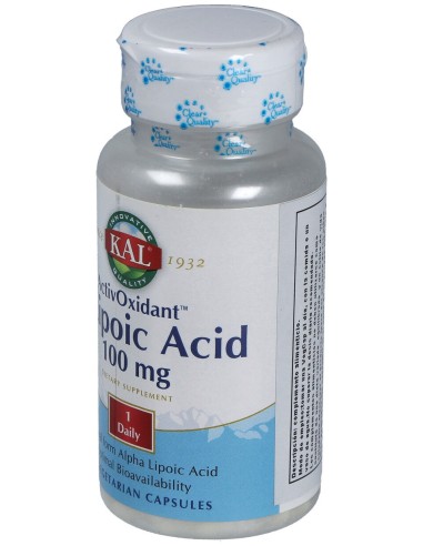 Kal R Lipoic Acid Activoxidant 100Mg 60Caps