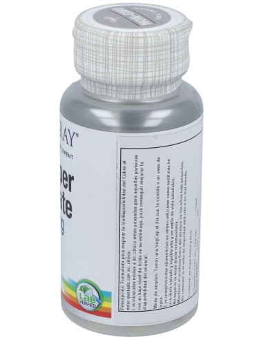 Solaray Cobre Citrato 2Mg 60Caps