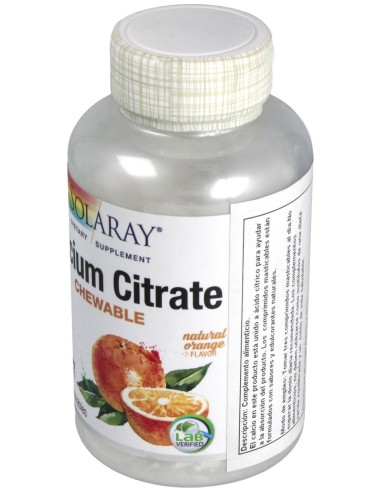 Calcio Citrato 1000Mg. Sabor Naranja 60Comp.Mast.