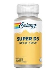 Solaray Super D3 100Mg 4000Ui 100 Perlas