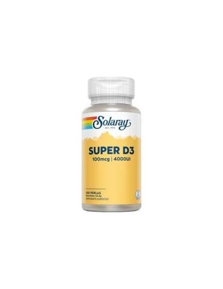 Solaray Super D3 100Mg 4000Ui 100 Perlas
