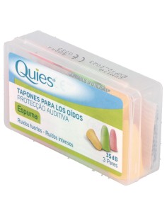 Tapones Espuma Colores Surtidos 6Ud. Quies