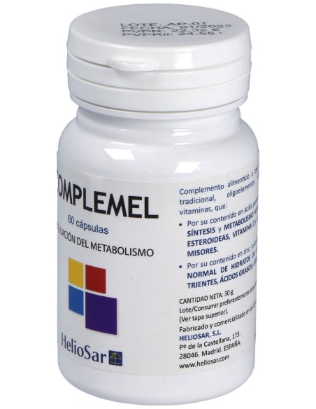 Heliosar Complemel 60Caps