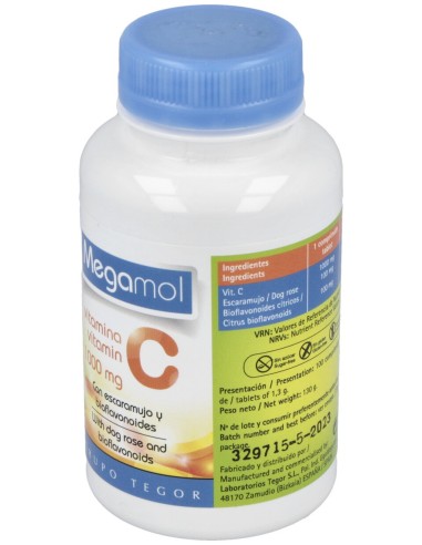 Tegor Megamol Vitamina C 100Comp