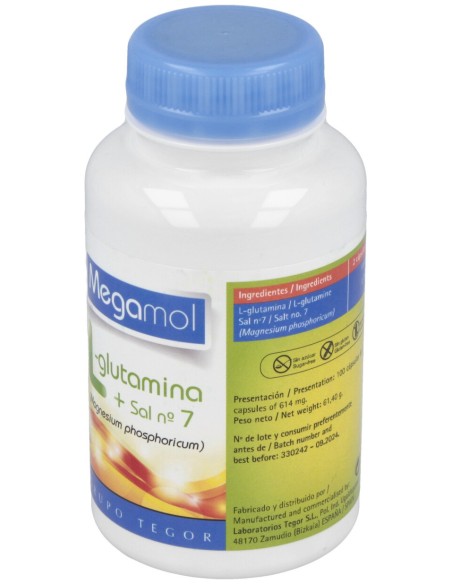 Tegor Lglutamina + Sal 7 Megamol 100Caps