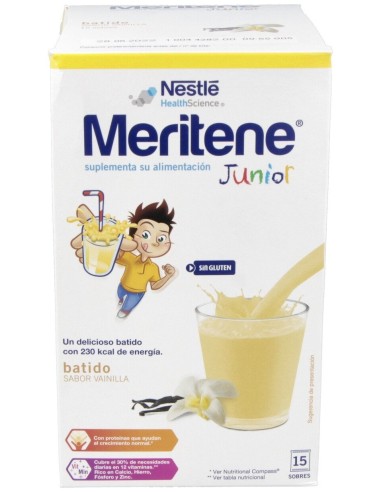 Meritene Junior Batidos Sabor Vainilla 15 Sobres