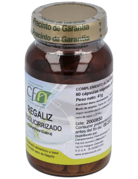 Cfn Regaliz Desglicirrizado 60Caps
