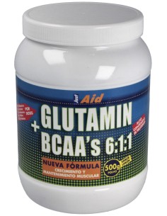 Glutamin + Bcaa Sabor Limon 500Gr.