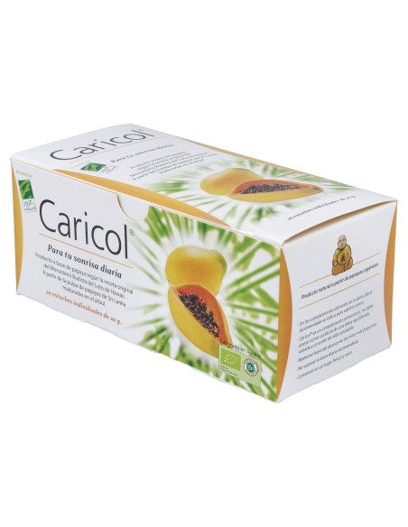 100% Natural Caricol Digestivo 20 Estuches Individuales