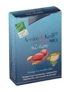 100% Natural  Aceite De Krill Nko Original Niños 60 Perlas