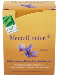 100% Natural Mentalconfort 60 Cápsulas Vegetales