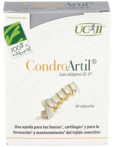 100% Natural Condroartil Con Colágeno Uc-Ii 30...