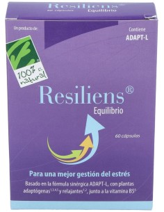 100% Natural Resiliens Equilibrio 60 Cápsulas