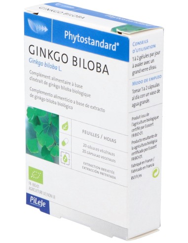 Pileje Phytostandard Gingko 20 Capsulas