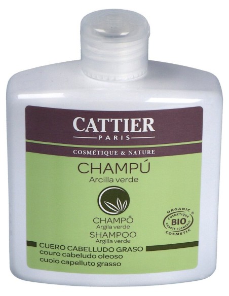 Cattier Champú Cuero Cabelludo Graso Arcilla Verde 250Ml