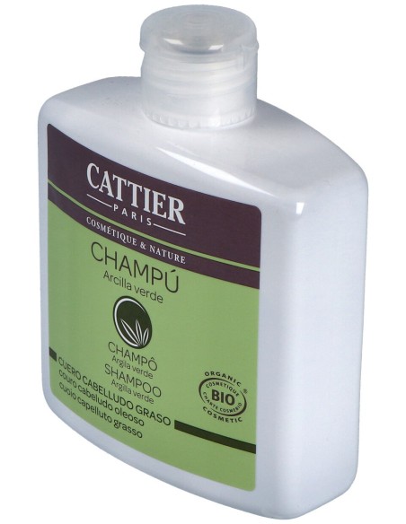 Cattier Champú Cuero Cabelludo Graso Arcilla Verde 250Ml