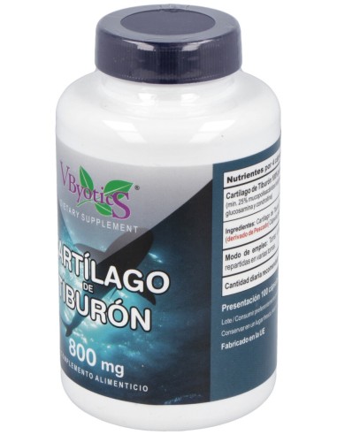 Cartilago De Tiburon 800Mg. 100Cap.
