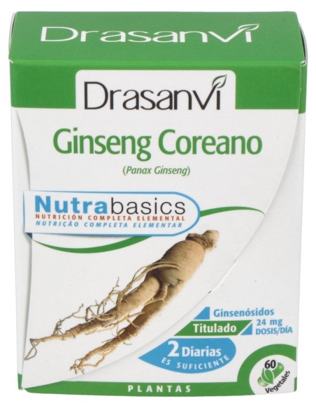 Nutrabasics Ginseng Coreano 60Caps.