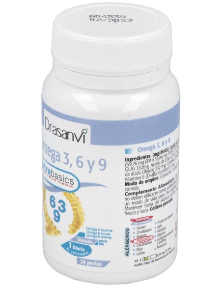 Drasanvi Nutrabasicos Omega 3_6 Y 9  24 Perlas