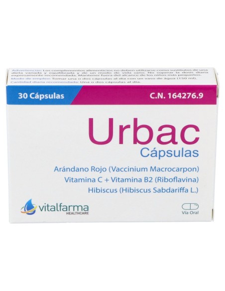 Urbac 30 Capsulas Vitalfarma