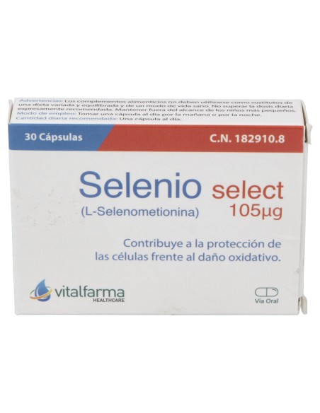 Vitalfarma Selenio Select 105 Mcg 30 Capsulas