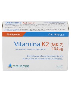 Vitalfarma Vitamina K2 135 Mcg 30 Capsulas
