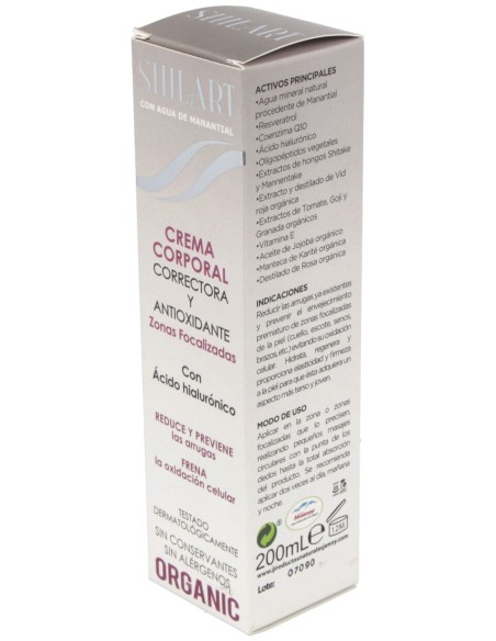 Shilart  Crema Corporal Correctora Y Antioxidante 200Ml