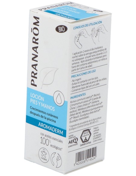 Pranarôm Aromaderm Loción Pies Y Mano Bio 10Ml