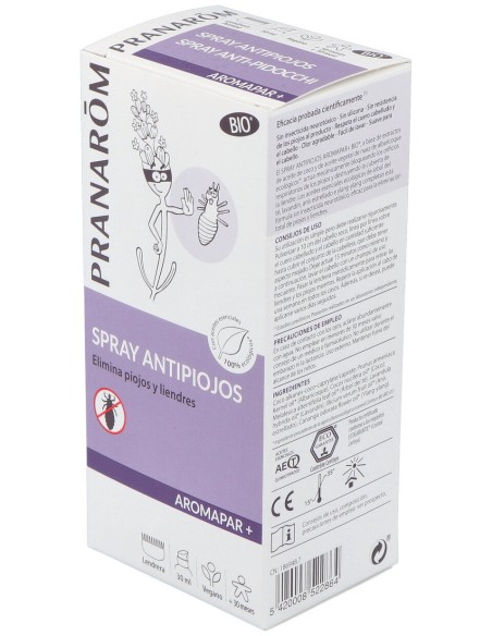 Pranarom Spray Antipiojos Bio 30Ml + Lendrera
