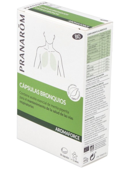 Pranarom Aromaforce Cápsulas Bronquios 30 Uds