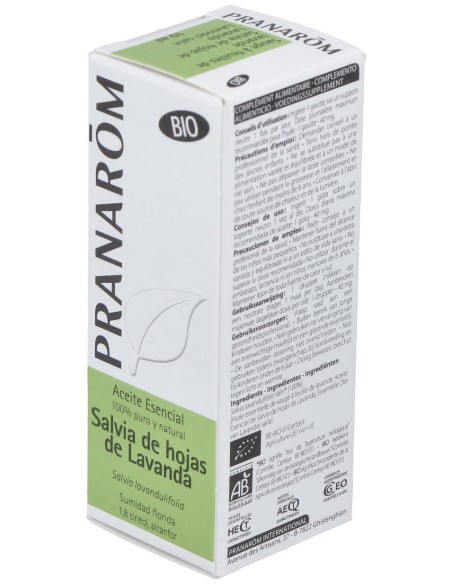 Salvia Hojas De Lavanda Aceite Esencial 10Ml Bio