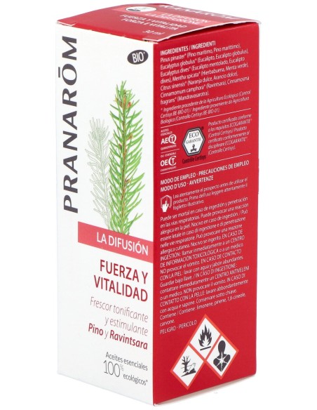 Pranarôm La Difusión Fuerza Y Vitalidad Bio 30Ml