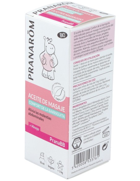 Pranarôm Pranabb Aceite De Masaje Confort De La Barriguita 30 Ml