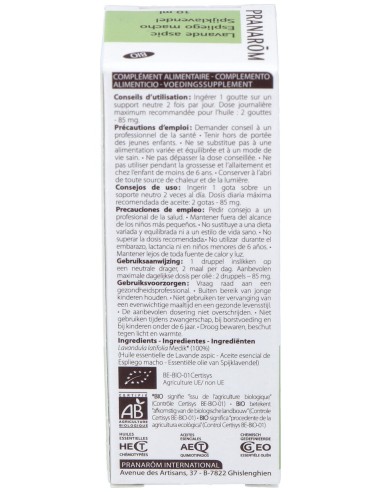 Pranarôm Aceite Esencial De Espliego Macho Bio...