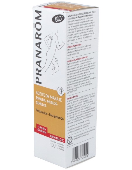 Pranarôm Aromalgic Aceite De Masaje Espalda, Muslos, Gemelos 100Ml