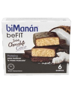 Bmn Pro Barritas Sabor Chocolate Y Coco 6Uds.