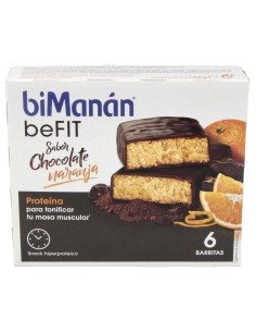 Bmn Pro Barritas Sabor Chocolate Y Naranja 6Uds.