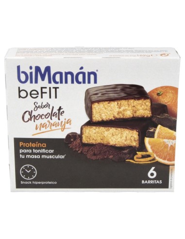 Bmn Pro Barritas Sabor Chocolate Y Naranja 6Uds.