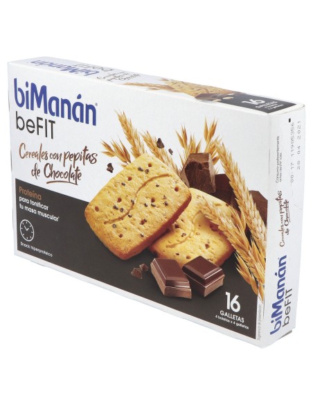 Bimanán® Pro Galletas Cereales Con Pepitas De Chocolate 16Uds