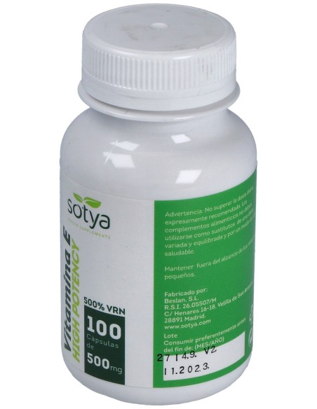 Vitamina E High Potency 100Cap.