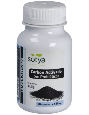 Sotya Carbón Vegetal Probiótico 550Mg 60Cáps