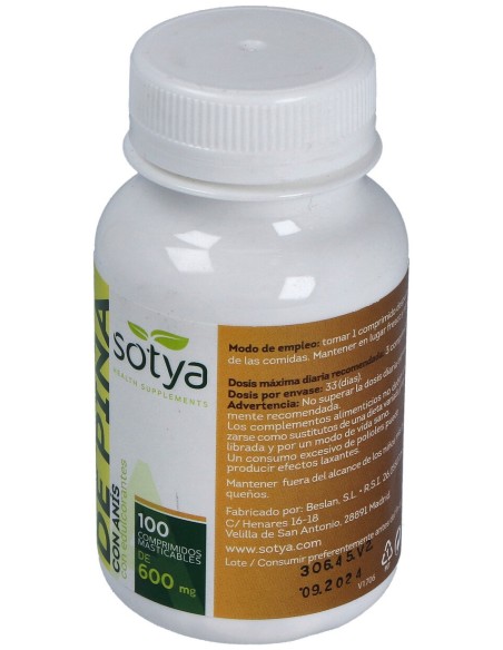 Sotya Corazón De Piña 600Mg 100Comp Masticables