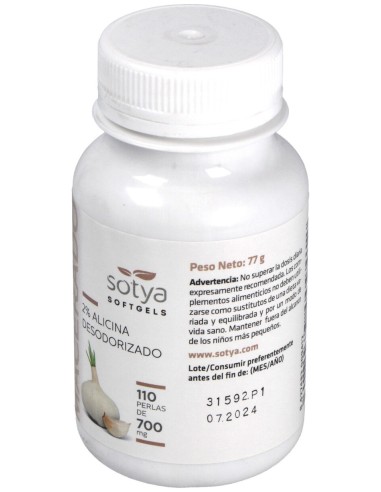 Sotya Ajo Macerado 500Mg 110 Perlas